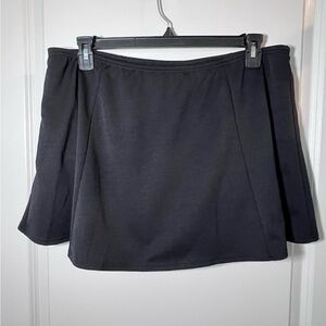 SUIT YOURSELF Swim Skirt Bottom with attached Pantie Matte Black Plus Size 22W